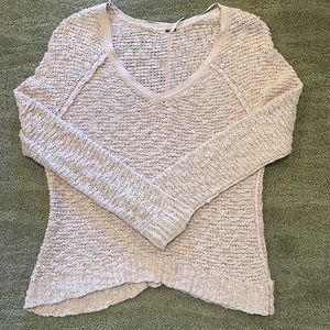 Pink Scoop Neck Free People Sweater!